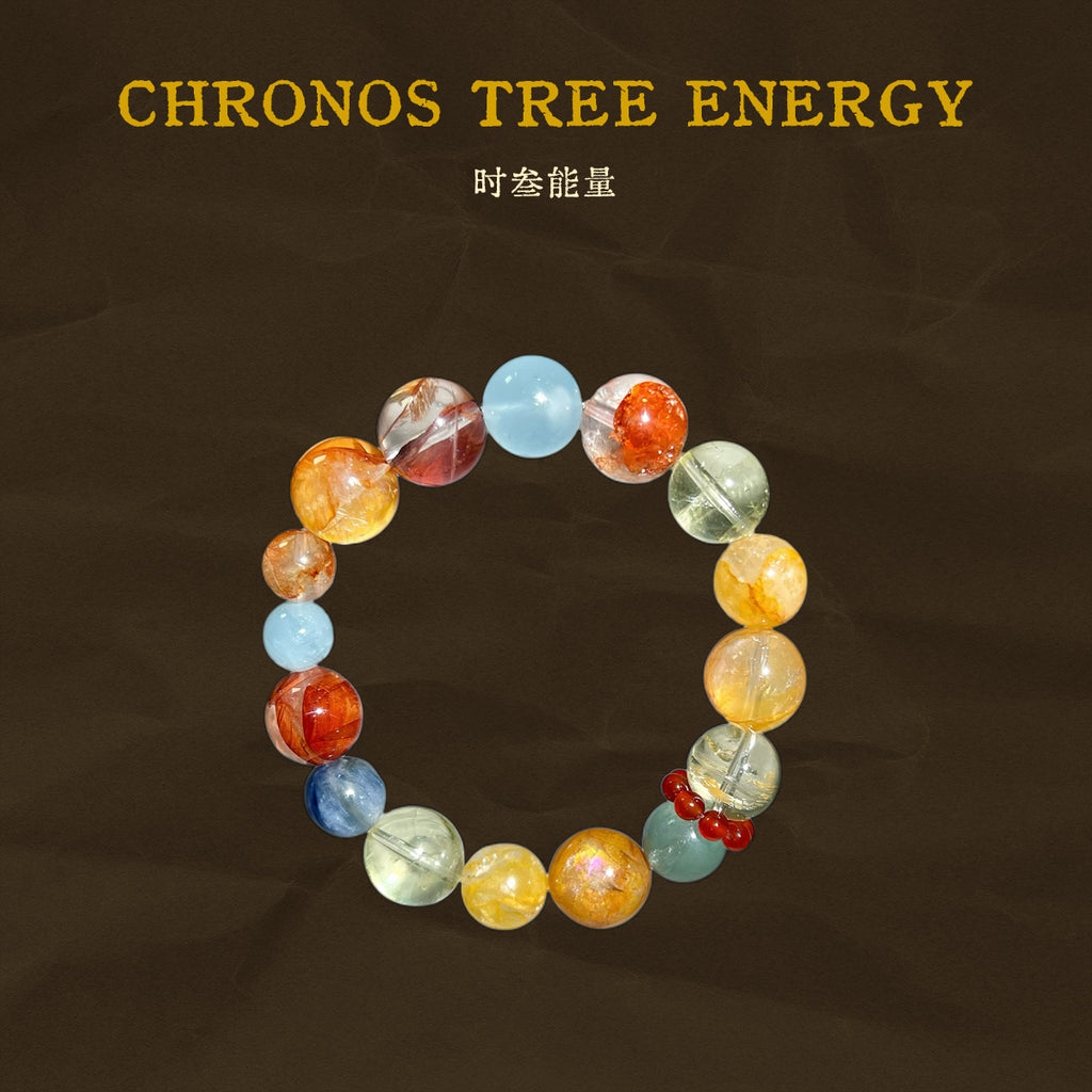 Hematoid Quartz｜Golden Healer｜Aquamarine｜Citrine｜Kyanite｜Jewelry Bracelet - Chronos Tree Energy