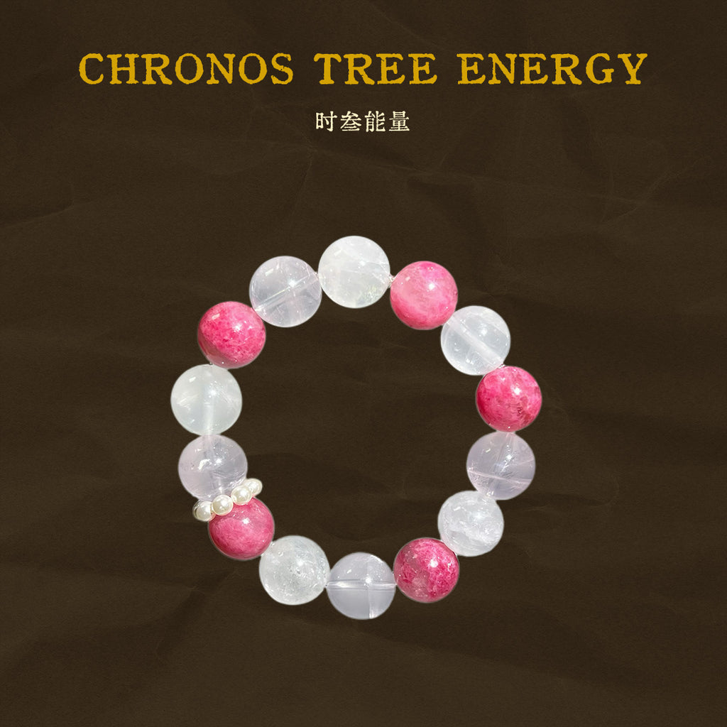 Rhodonite｜Rose Quartz｜Rock Crystal｜Jewelry Bracelet - Chronos Tree Energy