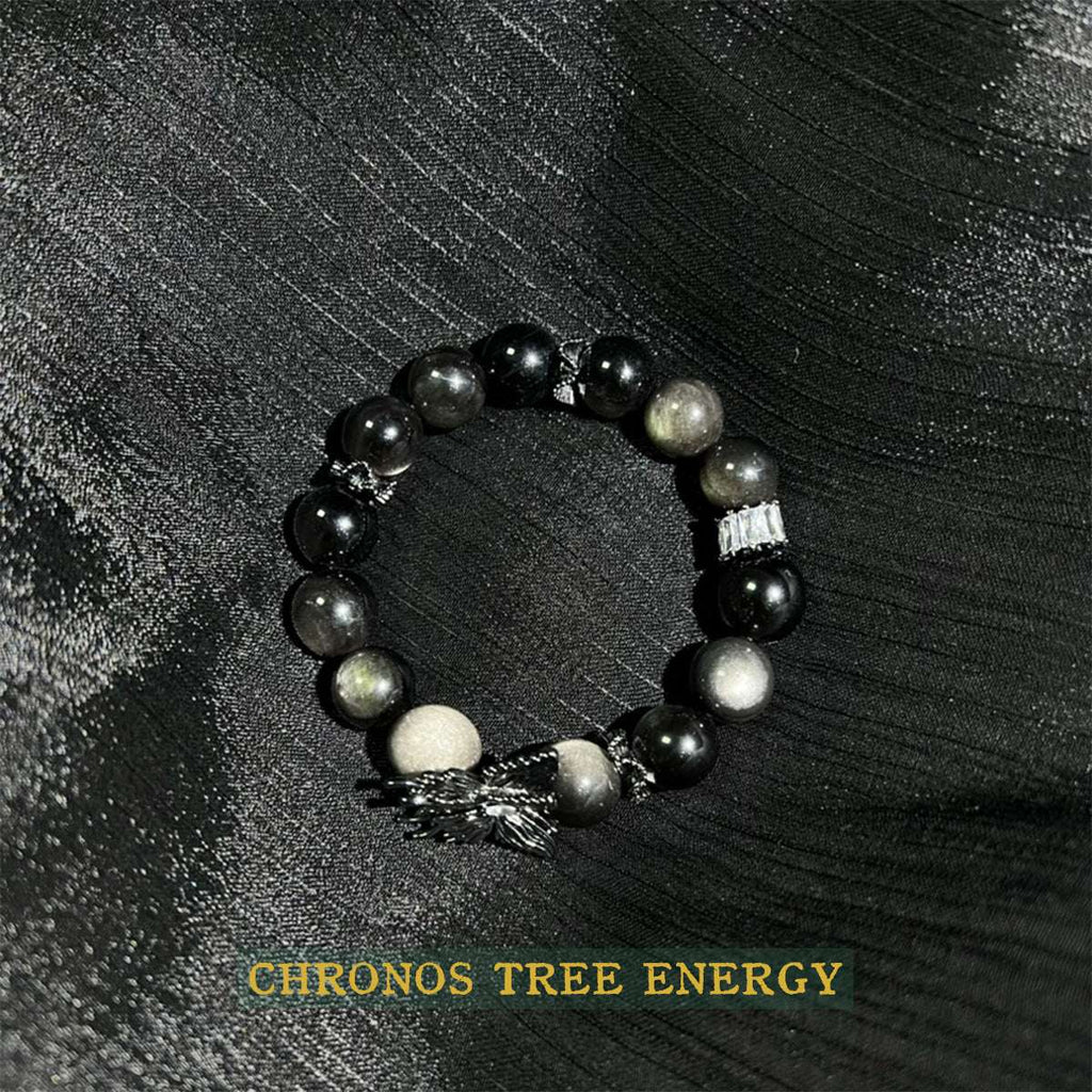 Silver Obsidian｜Jewelry Bracelet - Chronos Tree Energy
