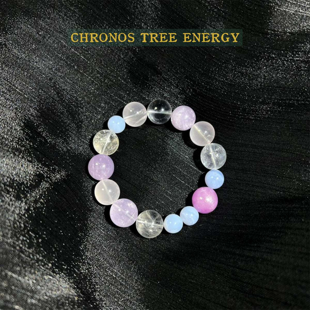 Blue Lace Agate｜Amethyst｜Rock Crystal｜Kunzite｜Jewelry Bracelet - Chronos Tree Energy