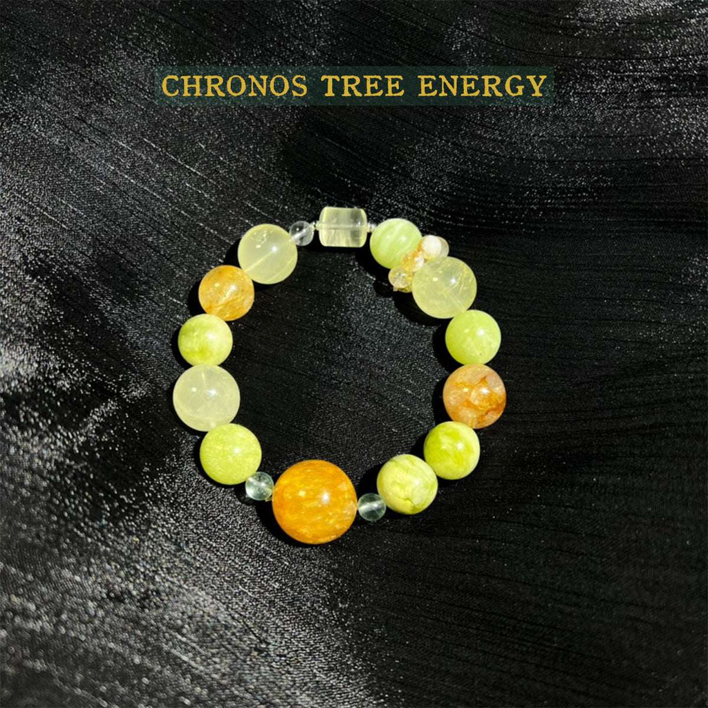 Golden Healer｜Serpentine Jade｜Citrine｜Topaz｜Jewelry Bracelet - Chronos Tree Energy