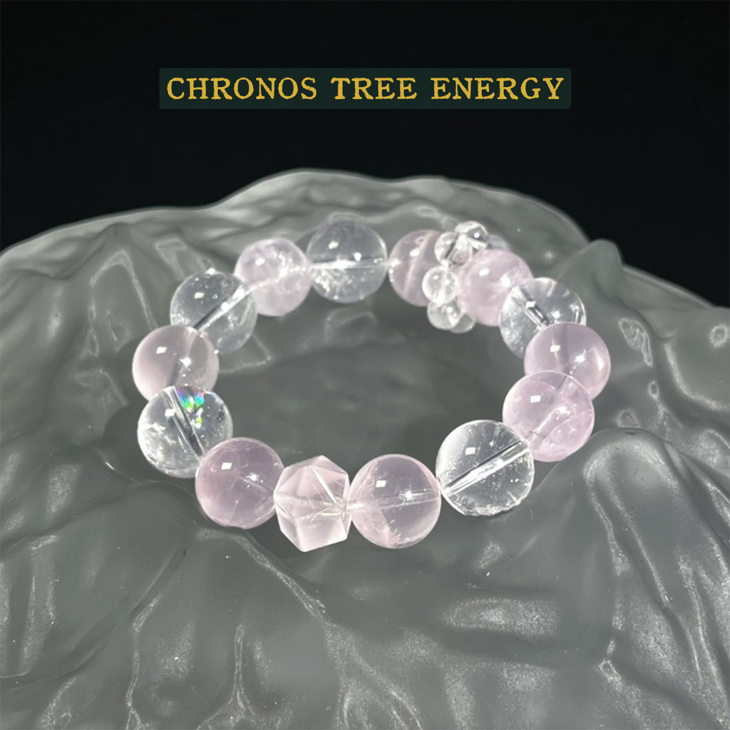 Rose Quartz｜Rock Crystal｜Jewelry Bracelet - Chronos Tree Energy