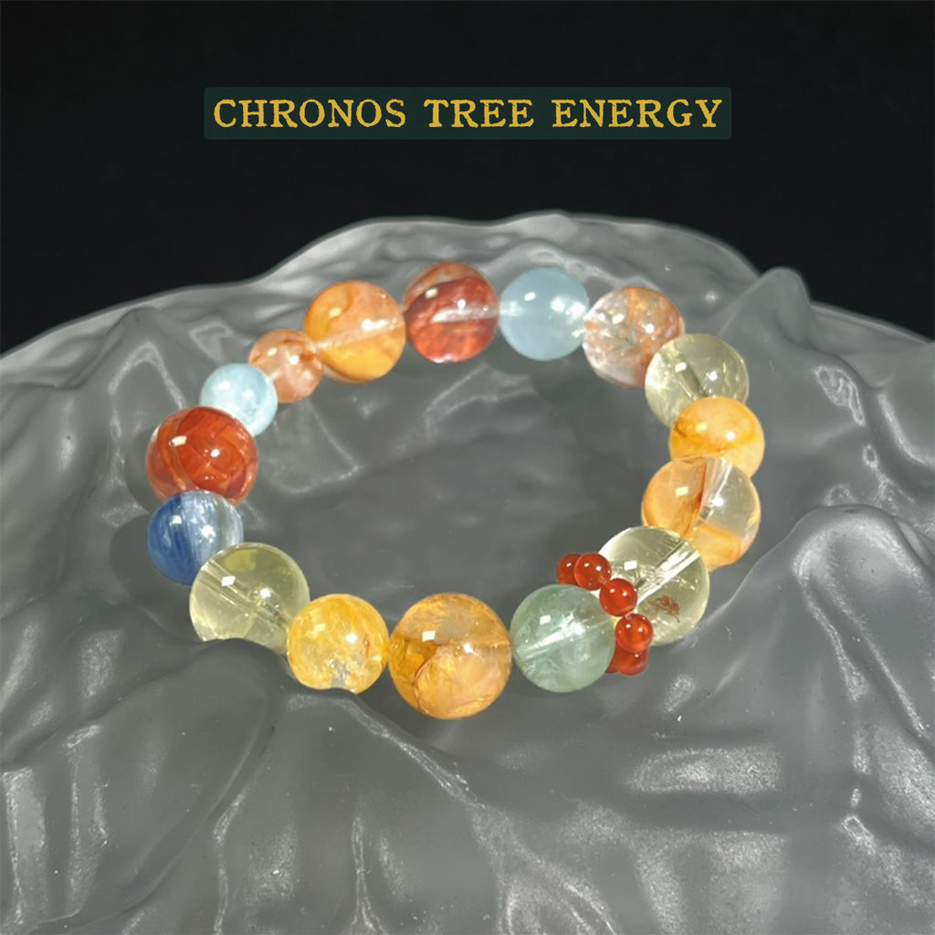 Hematoid Quartz｜Golden Healer｜Aquamarine｜Citrine｜Kyanite｜Jewelry Bracelet - Chronos Tree Energy