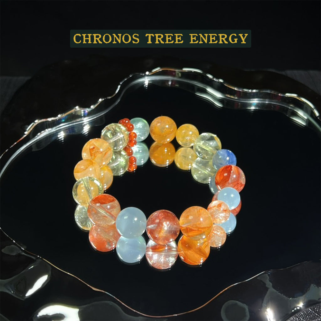 Hematoid Quartz｜Golden Healer｜Aquamarine｜Citrine｜Kyanite｜Jewelry Bracelet - Chronos Tree Energy