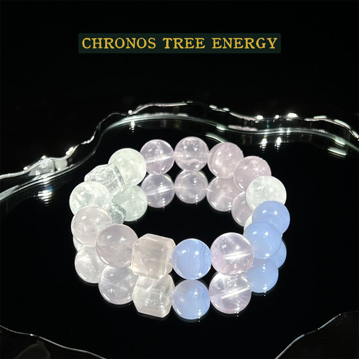 Blue Lace Agate｜Rose Quartz｜Rock Crystal｜Jewelry Bracelet - Chronos Tree Energy