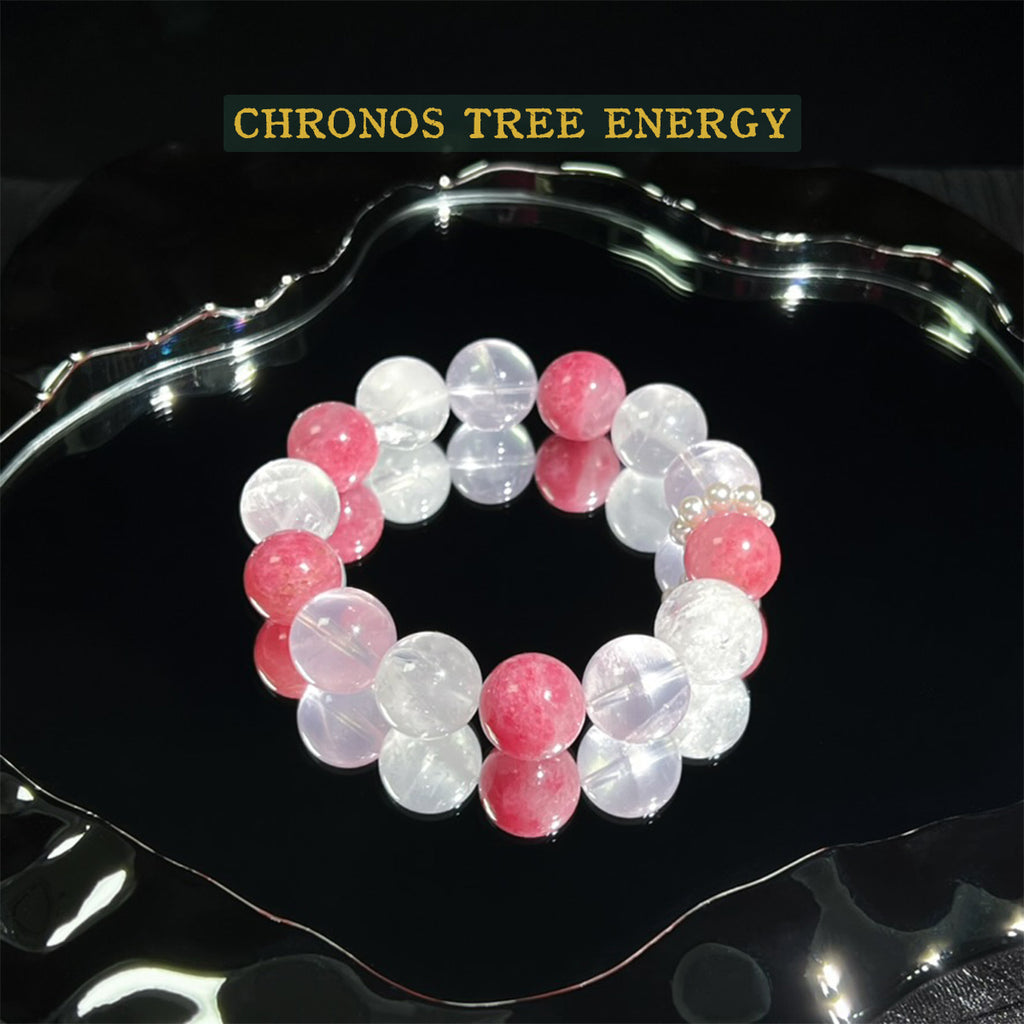Rhodonite｜Rose Quartz｜Rock Crystal｜Jewelry Bracelet - Chronos Tree Energy