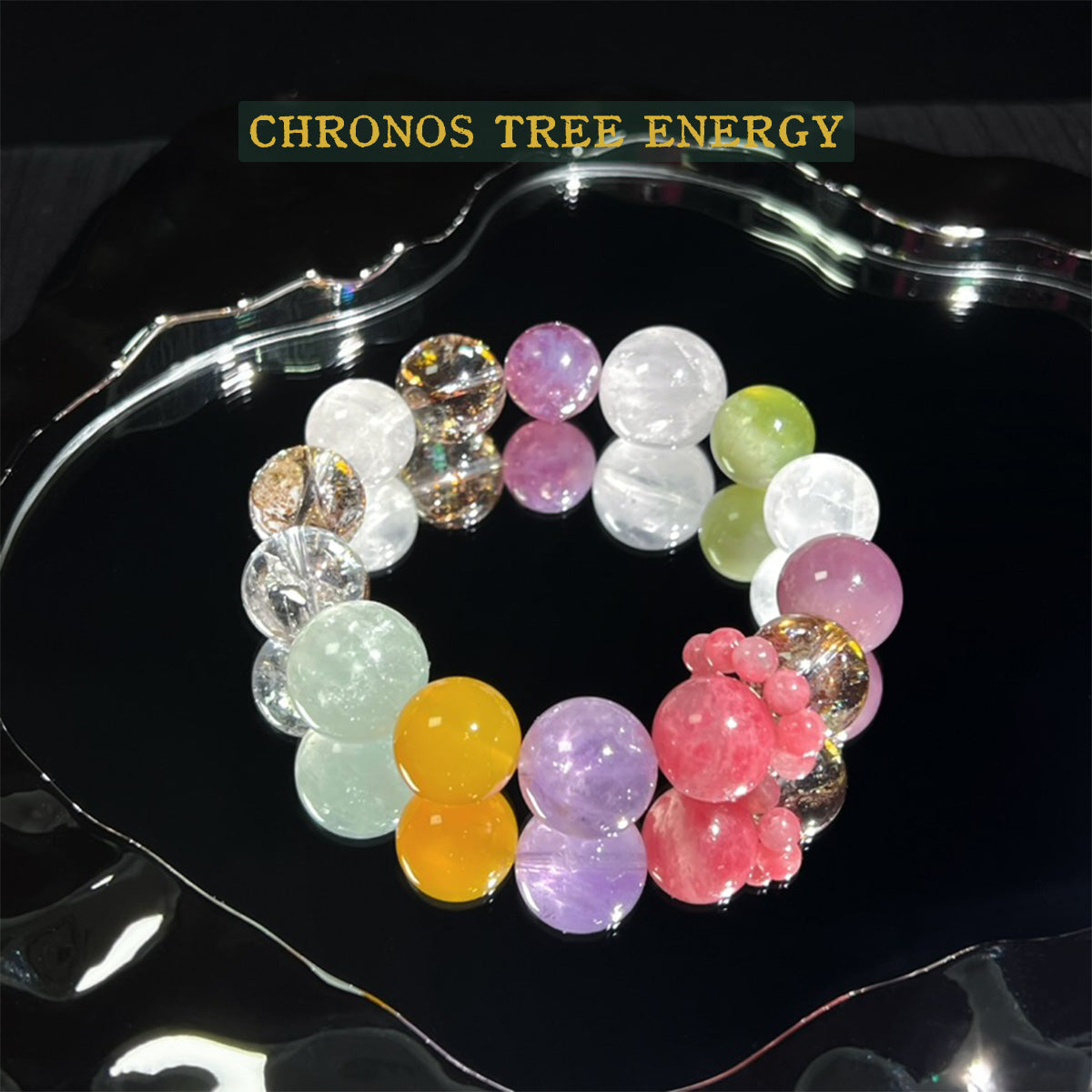 Amethyst｜Rock Crystal｜Super Seven‌｜Rhodonite｜Serpentine Jade｜Phantom Quartz｜Carnelian｜Jewelry Bracelet - Chronos Tree Energy