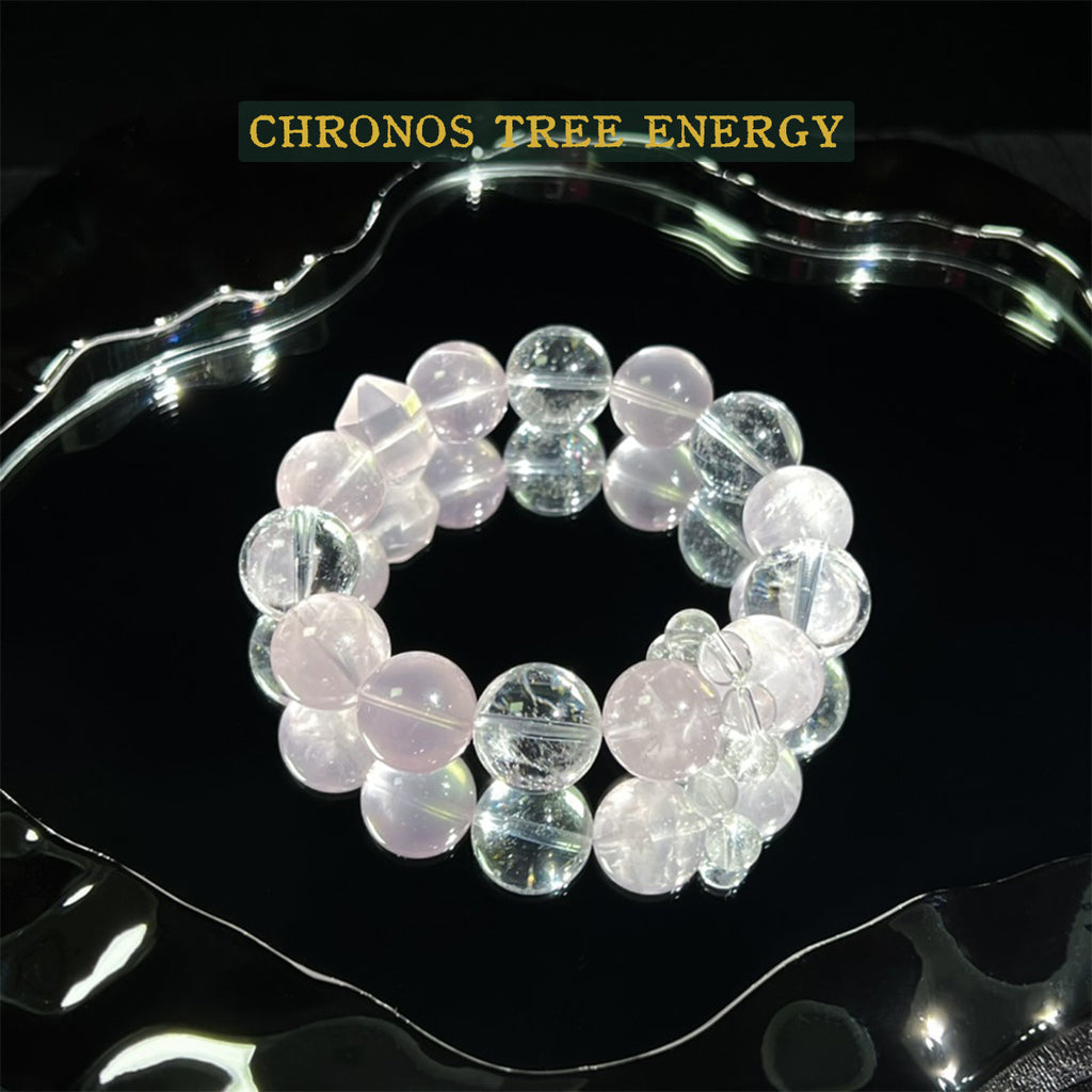 Rose Quartz｜Rock Crystal｜Jewelry Bracelet - Chronos Tree Energy
