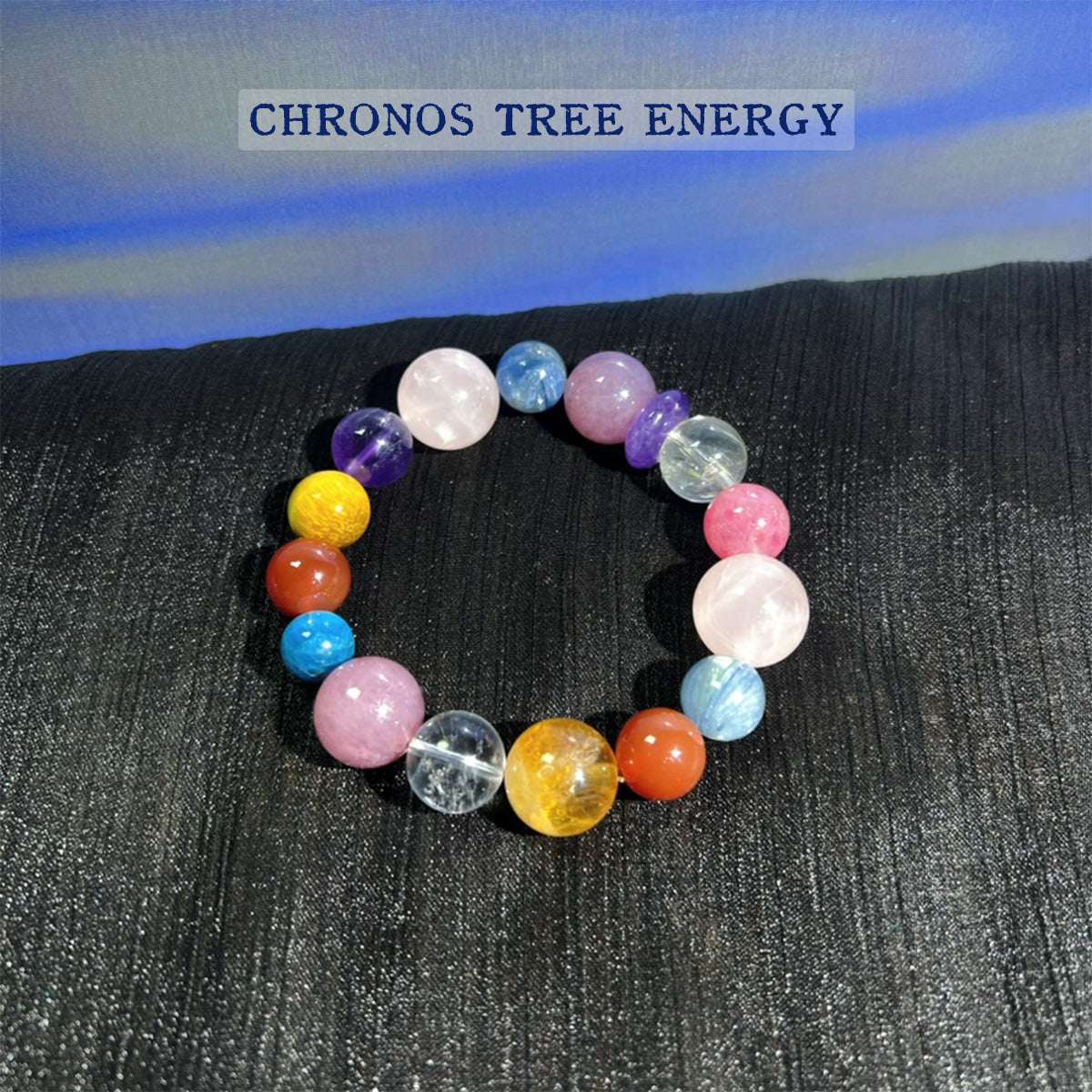 Kyanite｜Rose Quartz｜Amethyst｜Red Agate｜Golden Healer｜Tigerite｜Rhodonite｜Rock Crystal｜Jewelry Bracelet - Chronos Tree Energy