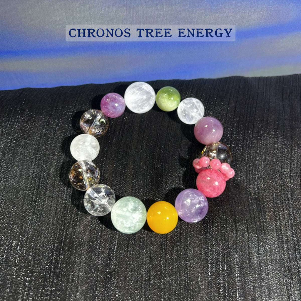 Amethyst｜Rock Crystal｜Super Seven‌｜Rhodonite｜Serpentine Jade｜Phantom Quartz｜Carnelian｜Jewelry Bracelet - Chronos Tree Energy