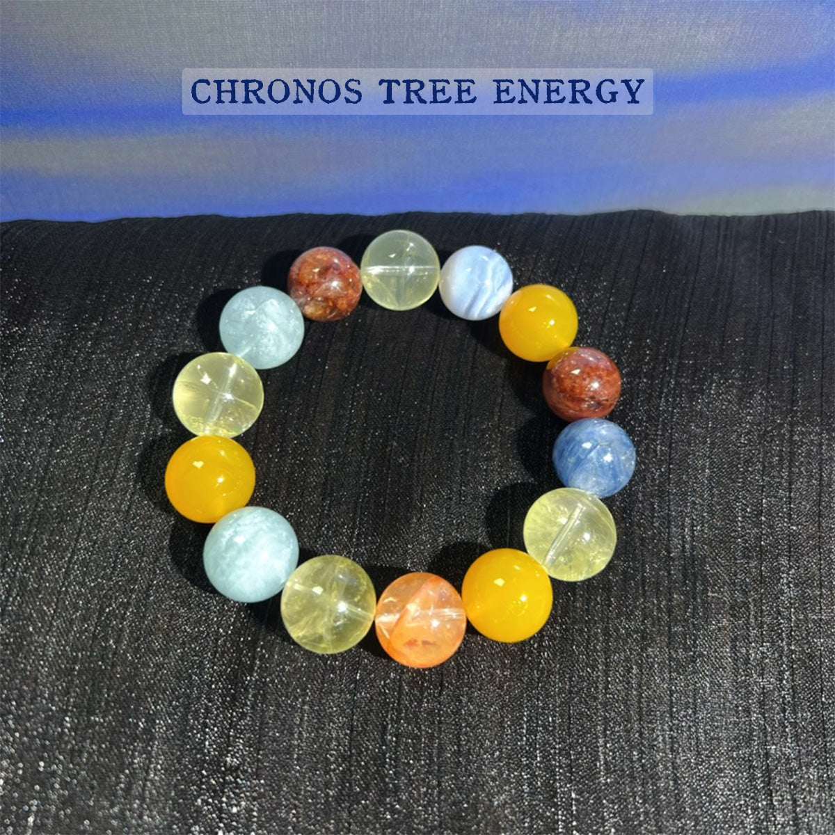 Aquamarine｜Carnelian｜Citrine｜Tigerite｜Kyanite｜Blue Lace Agate｜Hematoid Quartz‌｜Jewelry Bracelet - Chronos Tree Energy