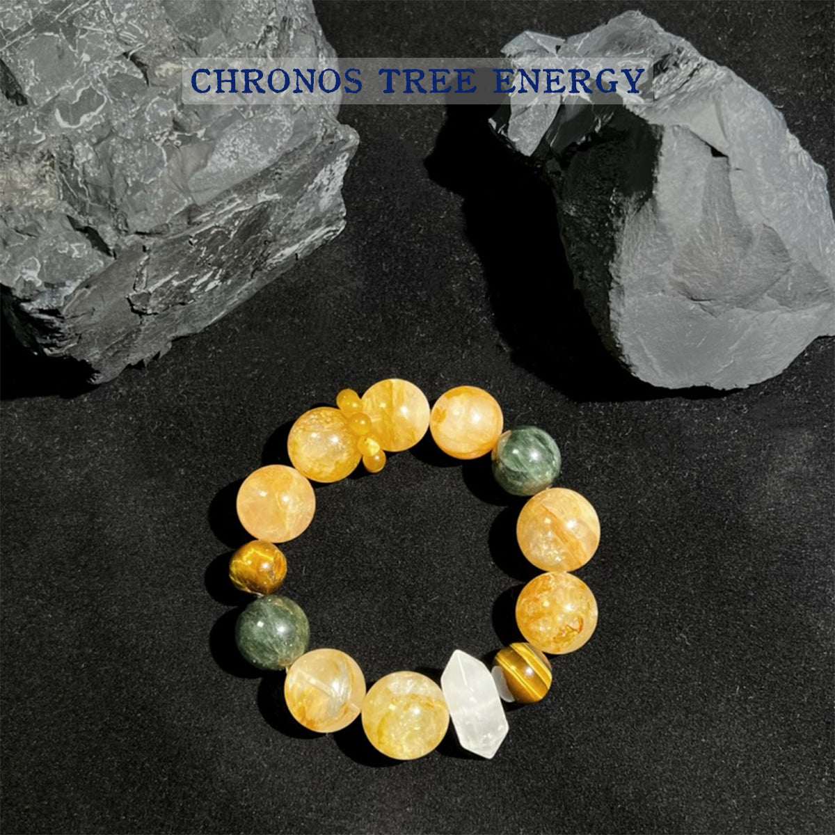 Hematoid Quartz｜Quartz Rutilated｜Tigereye｜Rock Crystal｜Jewelry Bracelet - Chronos Tree Energy