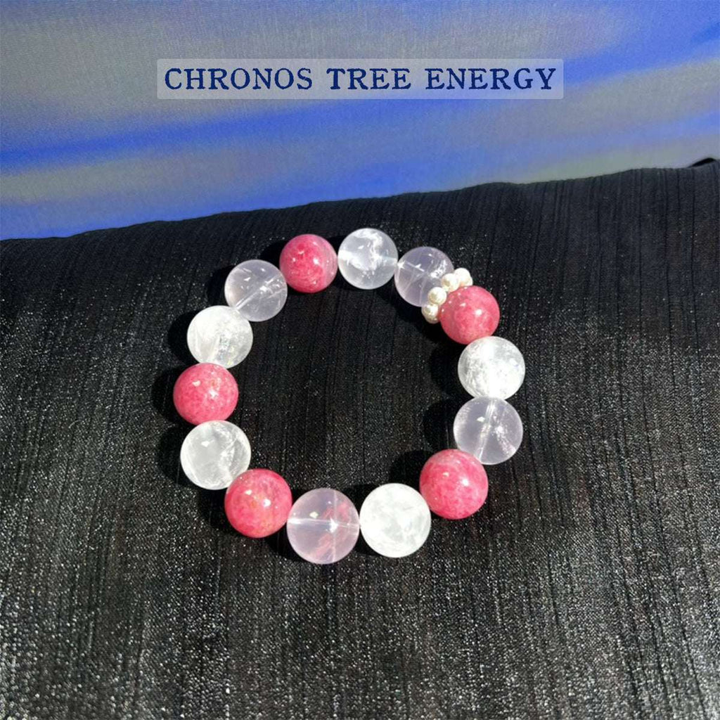 Rhodonite｜Rose Quartz｜Rock Crystal｜Jewelry Bracelet - Chronos Tree Energy
