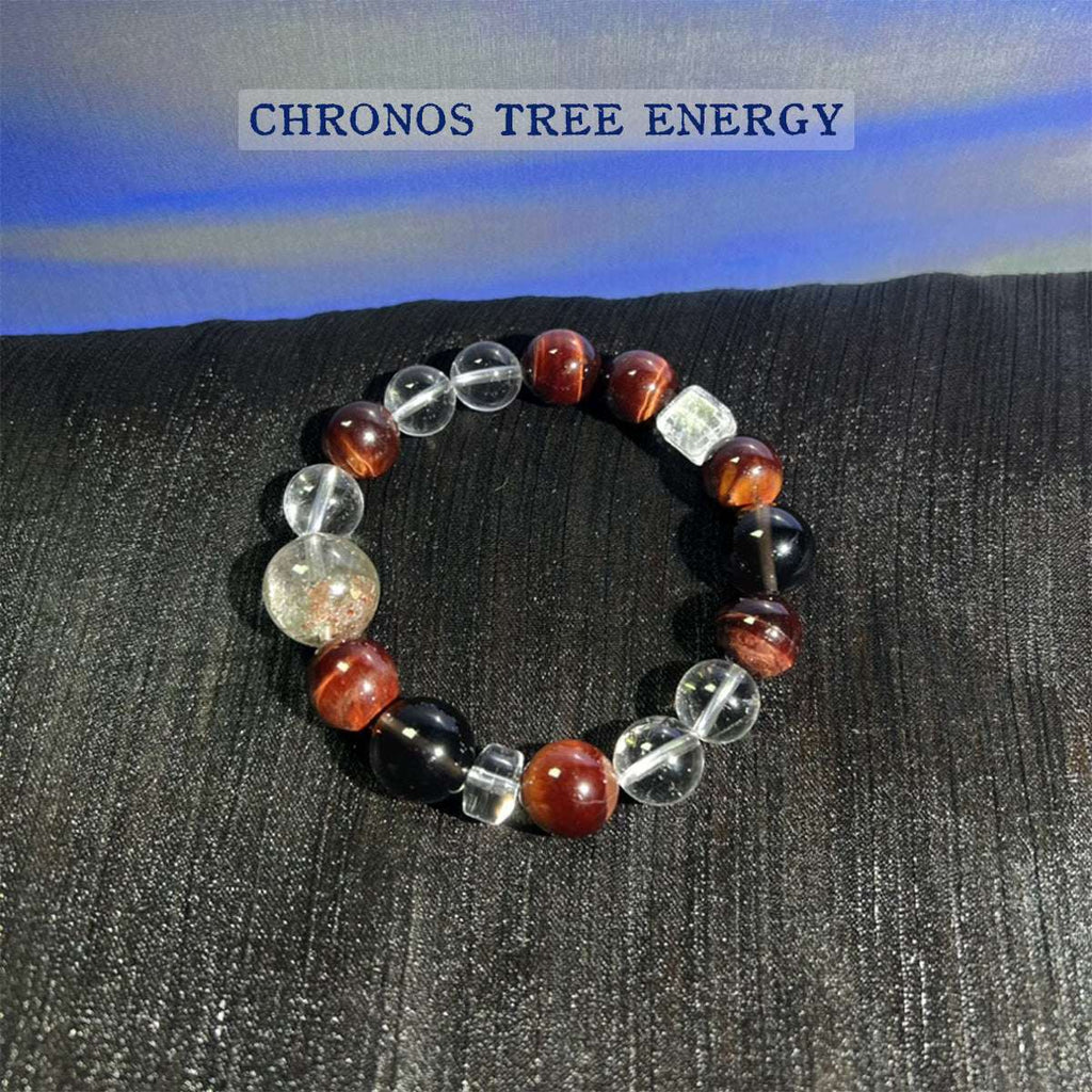 Tigerite｜Smoky Quartz｜Rock Crystal｜Jewelry Bracelet - Chronos Tree Energy