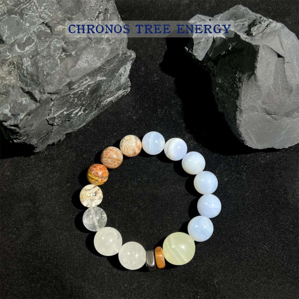 Blue Lace Agate｜Phantom Quartz｜Citrine｜Rock Crystal｜Jewelry Bracelet - Chronos Tree Energy