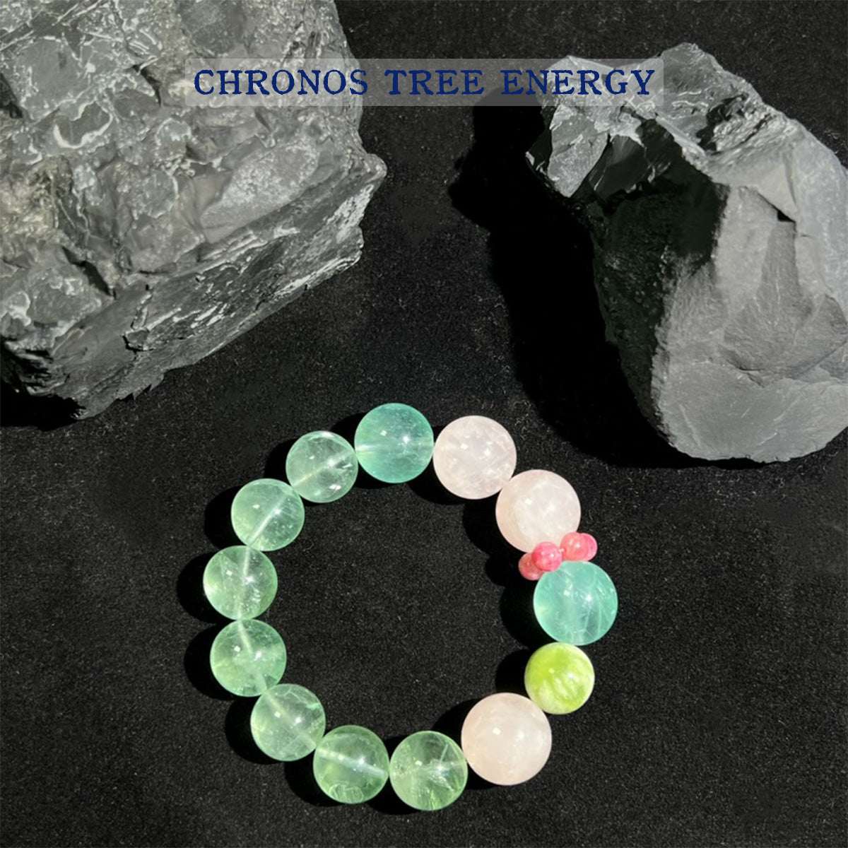 Fluorite｜Rose Crystal｜Serpentine Jade｜Jewelry Bracelet - Chronos Tree Energy