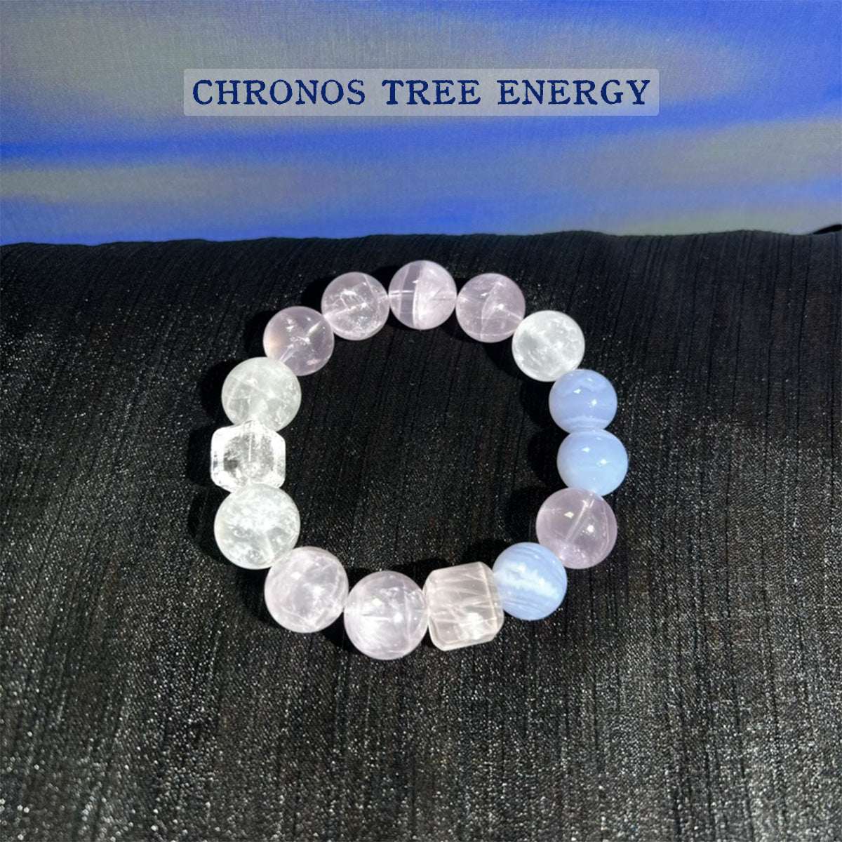 Blue Lace Agate｜Rose Quartz｜Rock Crystal｜Jewelry Bracelet - Chronos Tree Energy