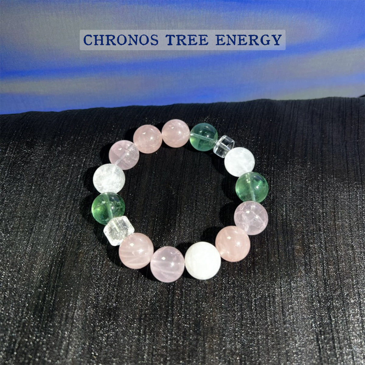 Green Fluorite｜Rose Quartz｜Rock Crystal｜Jewelry Bracelet - Chronos Tree Energy