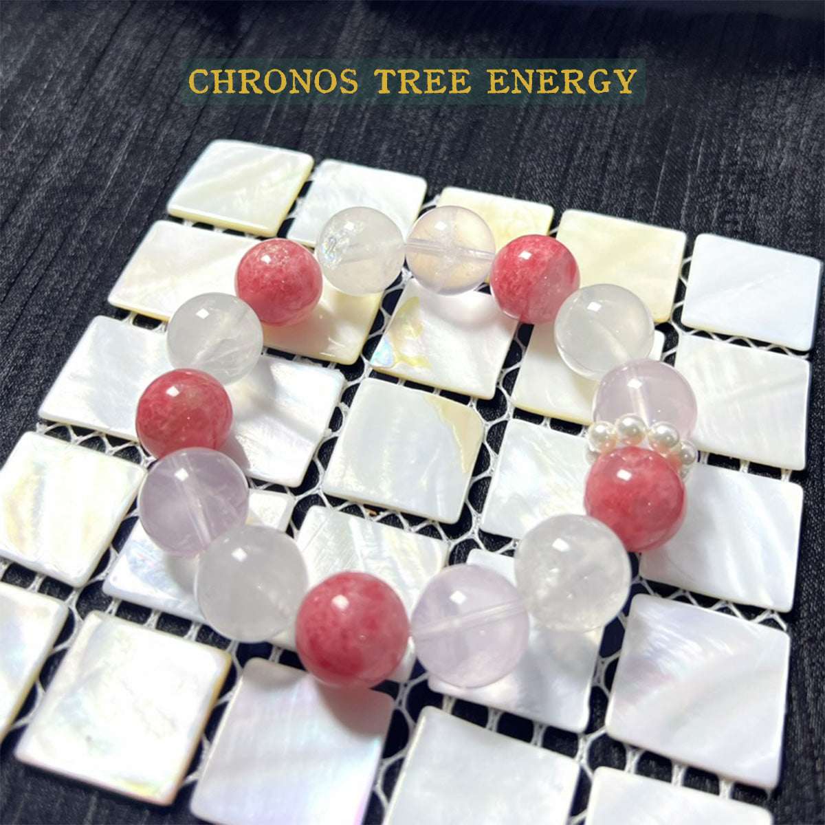 Rhodonite｜Rose Quartz｜Rock Crystal｜Jewelry Bracelet - Chronos Tree Energy