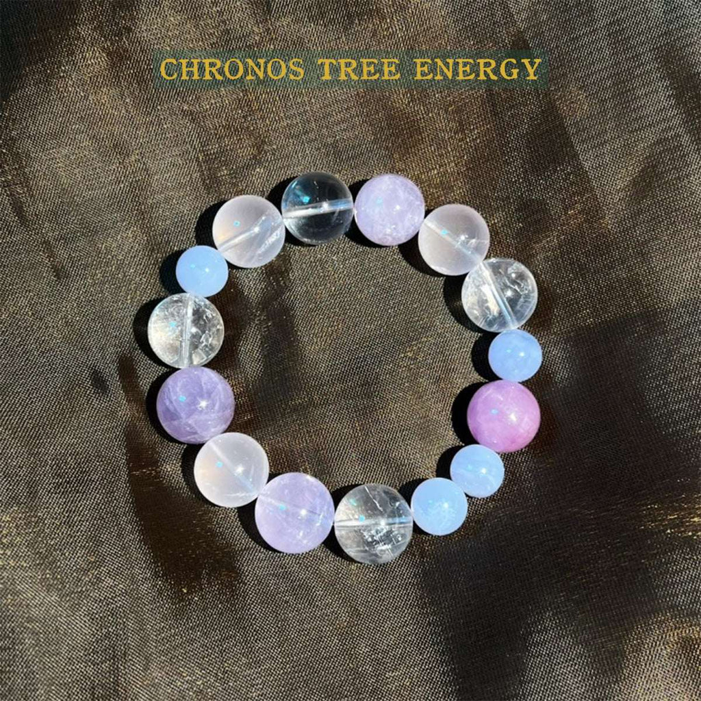 Blue Lace Agate｜Amethyst｜Rock Crystal｜Kunzite｜Jewelry Bracelet - Chronos Tree Energy
