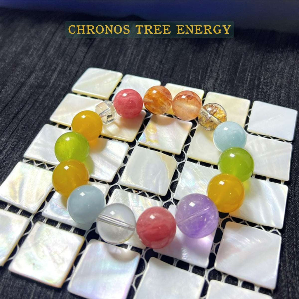 Carnelian｜Amethyst｜Rhodonite｜Aquamarine｜Serpentine Jade｜Rock Crystal｜Hematoid Quartz‌｜Jewelry Bracelet - Chronos Tree Energy