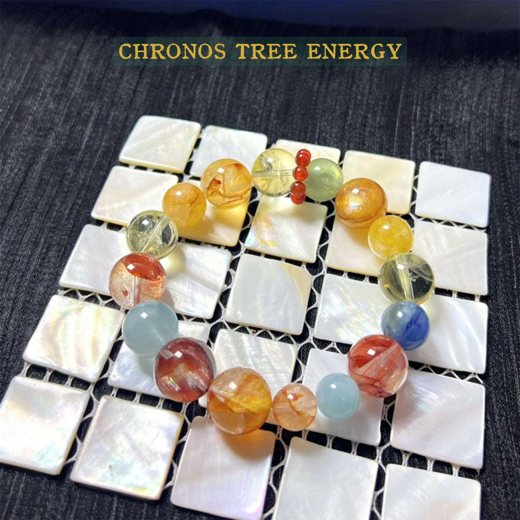 Hematoid Quartz｜Golden Healer｜Aquamarine｜Citrine｜Kyanite｜Jewelry Bracelet - Chronos Tree Energy