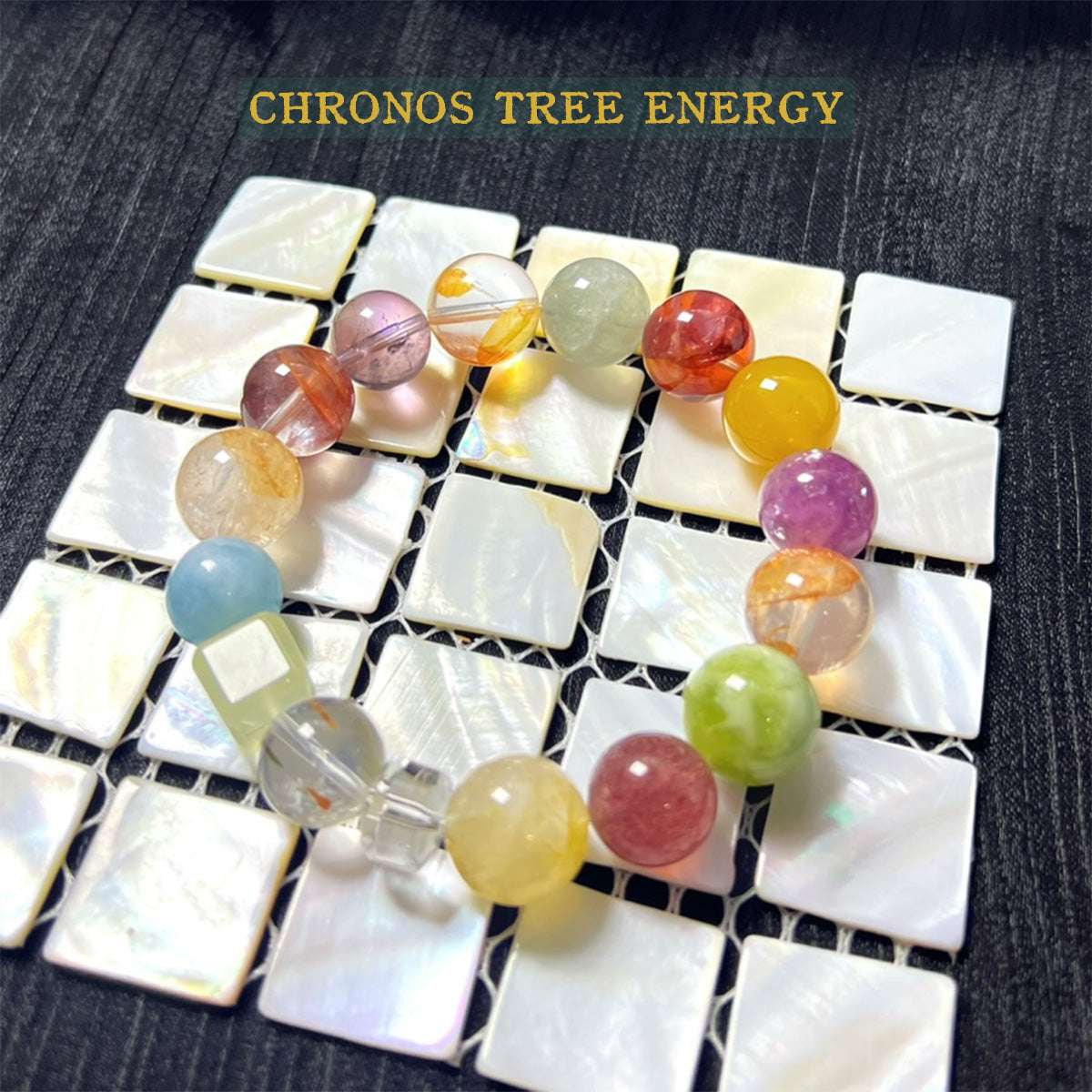 Hematoid Ouartz｜Golden Healer｜Carnelian｜Aquamarine｜Rock Crystal｜Citrine｜Amethyst｜Serpentine Jade｜Jewelry Bracelet - Chronos Tree Energy