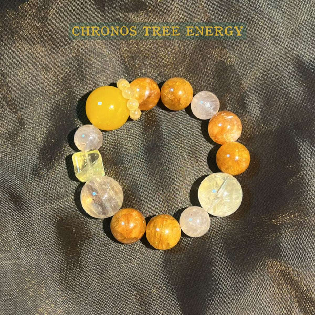 Carnelian｜Hematoid Quartz‌｜Citrine｜Golden Healer｜Rock Crystal｜Jewelry Bracelet - Chronos Tree Energy