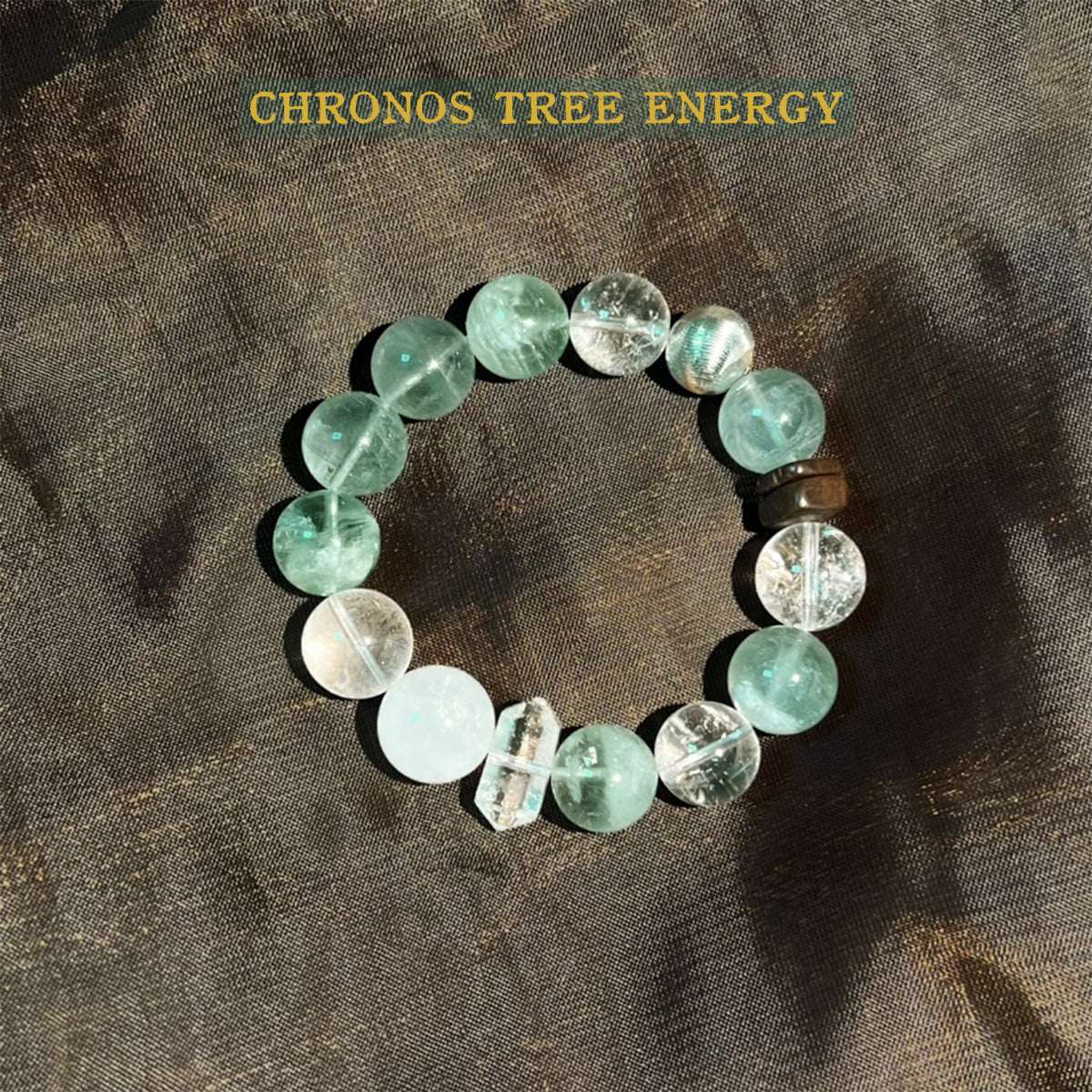 Green Fluorite｜White-Phantom｜Rock Crystal｜Jewelry Bracelet - Chronos Tree Energy