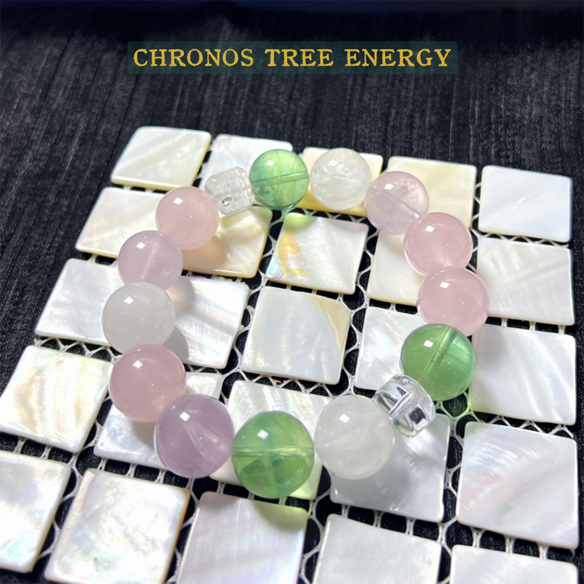 Green Fluorite｜Rose Quartz｜Rock Crystal｜Jewelry Bracelet - Chronos Tree Energy