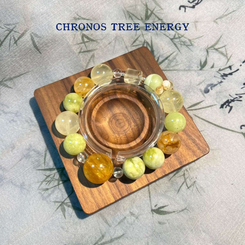 Golden Healer｜Serpentine Jade｜Citrine｜Topaz｜Jewelry Bracelet - Chronos Tree Energy