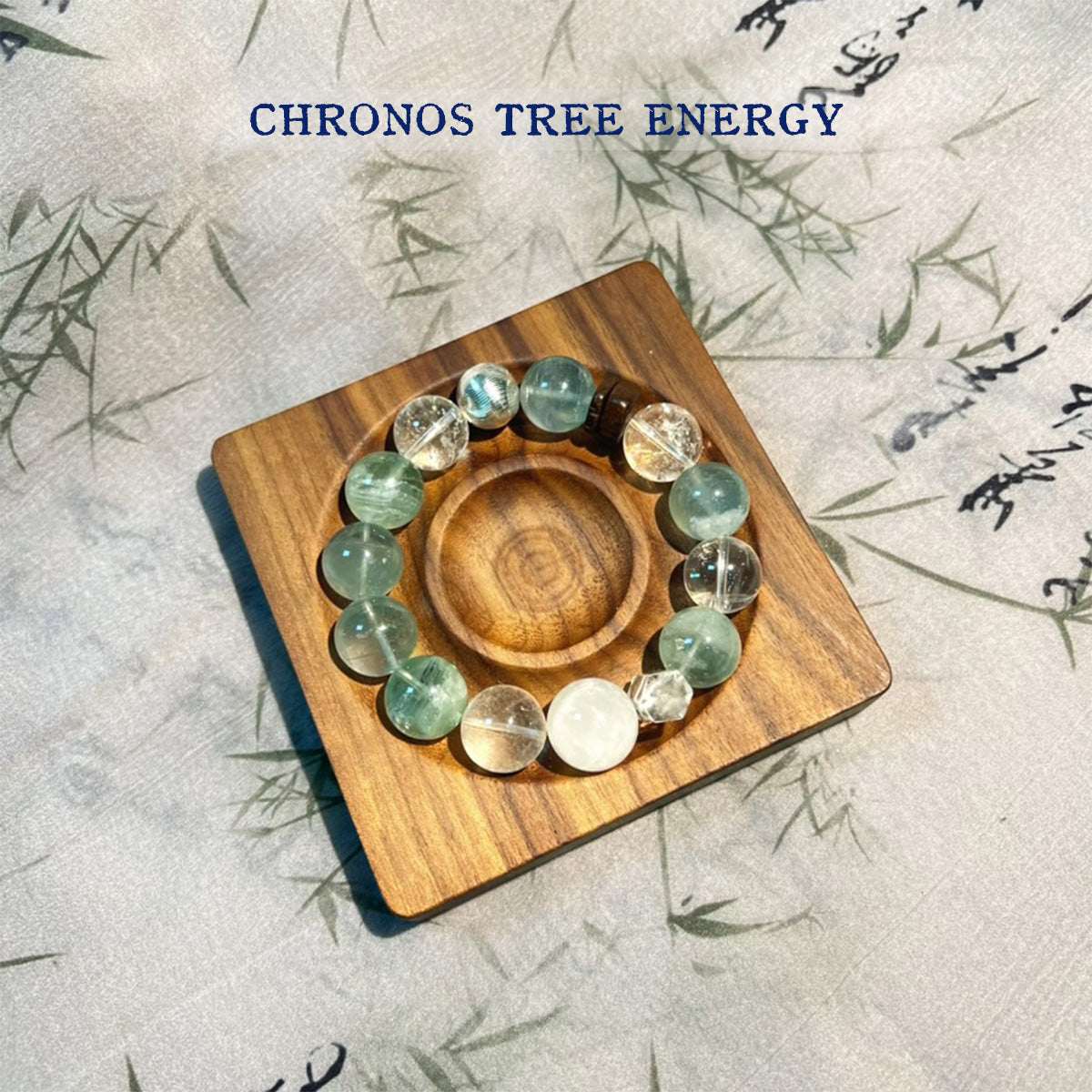 Green Fluorite｜White-Phantom｜Rock Crystal｜Jewelry Bracelet - Chronos Tree Energy