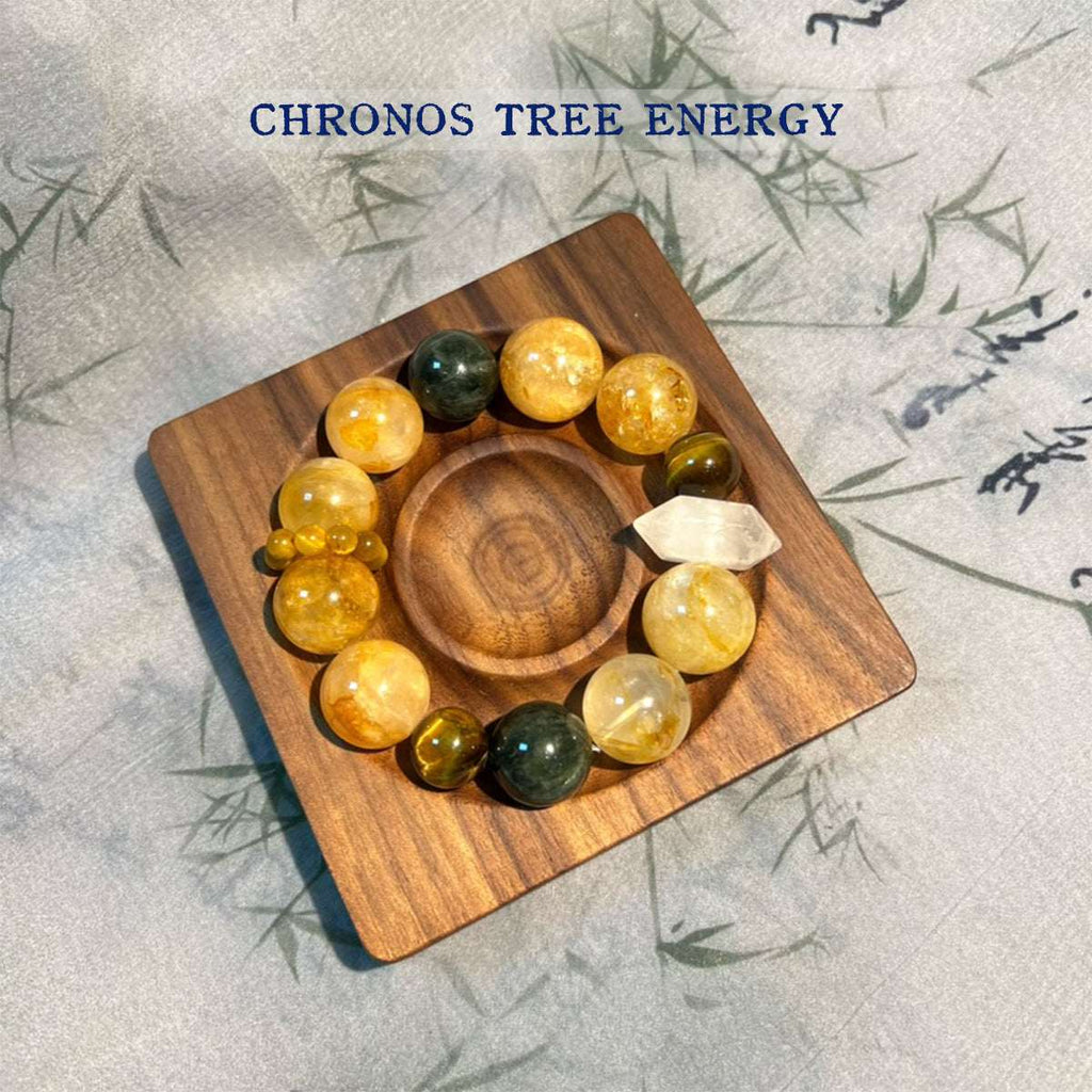 Hematoid Quartz｜Quartz Rutilated｜Tigereye｜Rock Crystal｜Jewelry Bracelet - Chronos Tree Energy