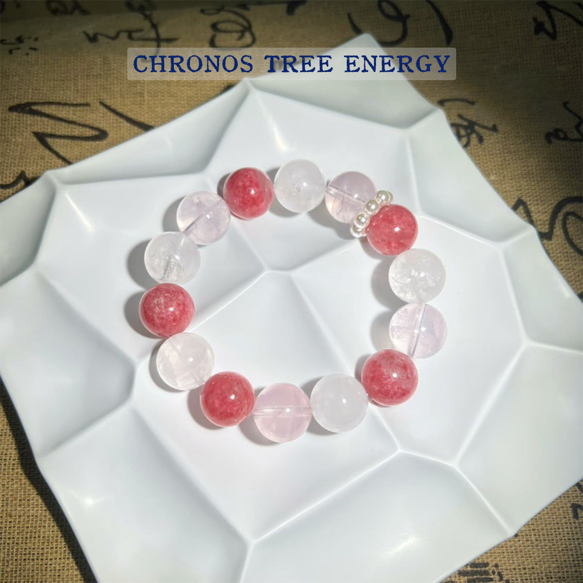 Rhodonite｜Rose Quartz｜Rock Crystal｜Jewelry Bracelet - Chronos Tree Energy