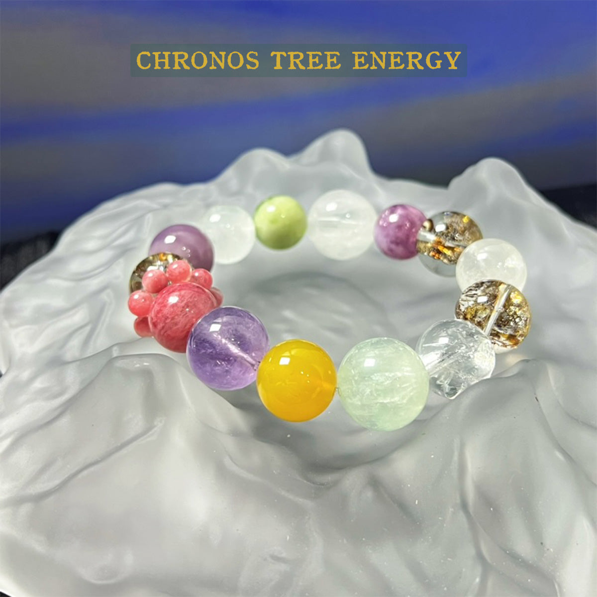 Amethyst｜Rock Crystal｜Super Seven‌｜Rhodonite｜Serpentine Jade｜Phantom Quartz｜Carnelian｜Jewelry Bracelet - Chronos Tree Energy