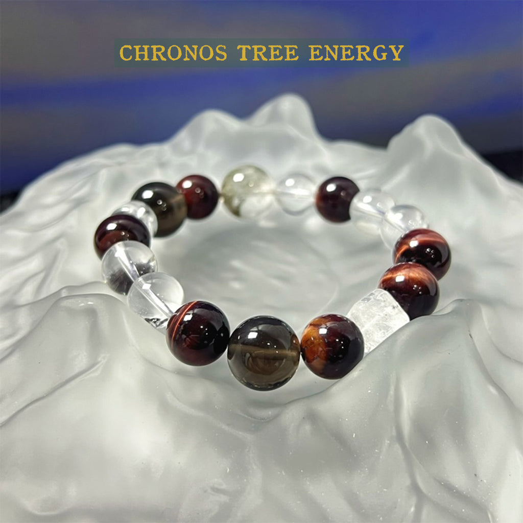 Tigerite｜Smoky Quartz｜Rock Crystal｜Jewelry Bracelet - Chronos Tree Energy