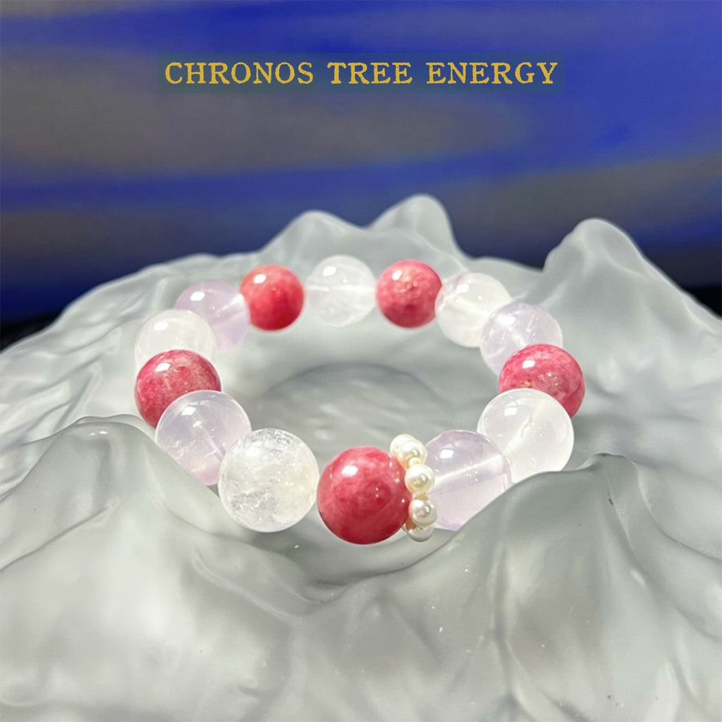 Rhodonite｜Rose Quartz｜Rock Crystal｜Jewelry Bracelet - Chronos Tree Energy