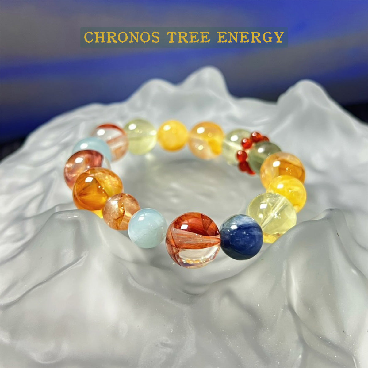 Hematoid Quartz｜Golden Healer｜Aquamarine｜Citrine｜Kyanite｜Jewelry Bracelet - Chronos Tree Energy