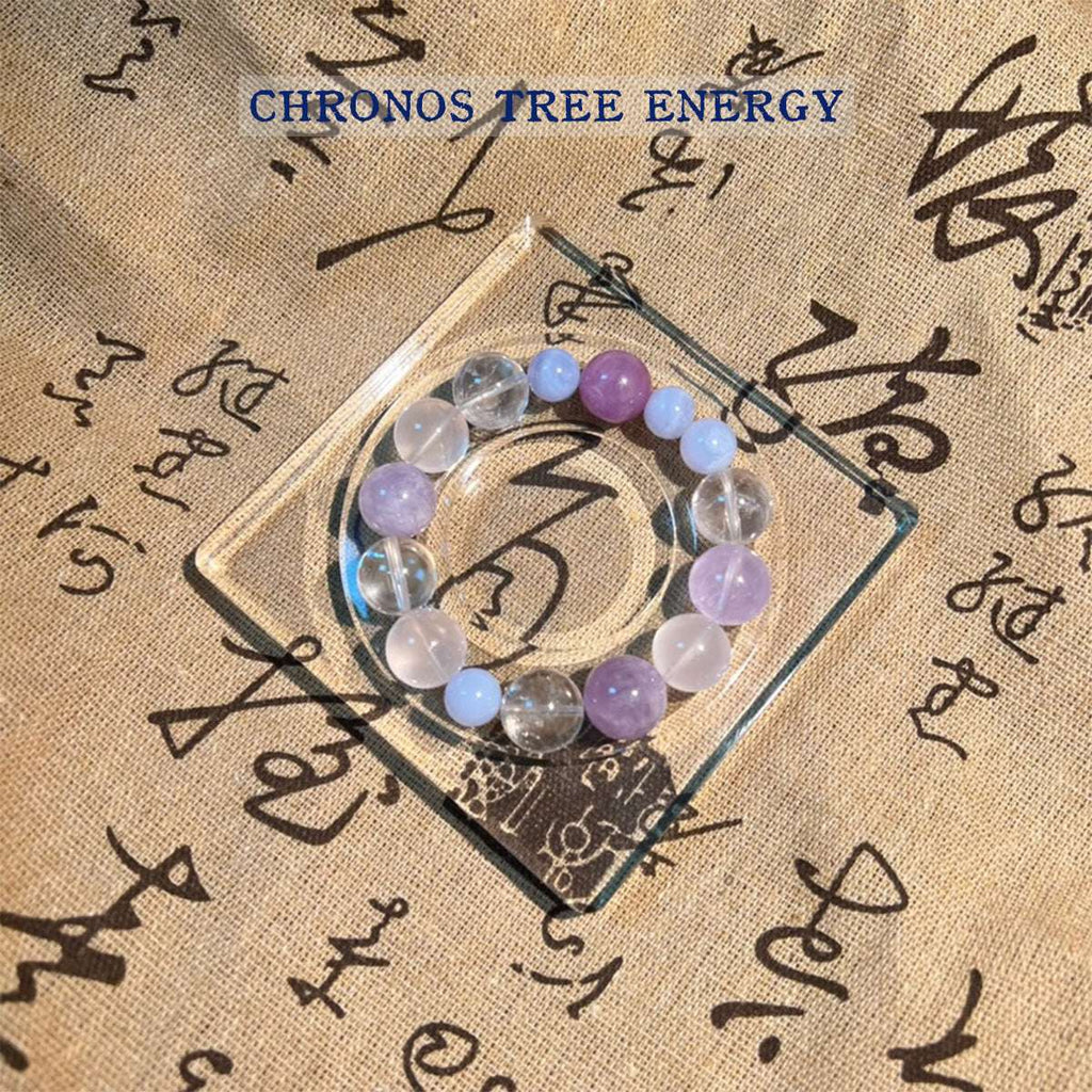 Blue Lace Agate｜Amethyst｜Rock Crystal｜Kunzite｜Jewelry Bracelet - Chronos Tree Energy