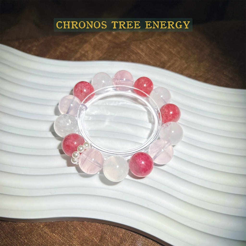 Rhodonite｜Rose Quartz｜Rock Crystal｜Jewelry Bracelet - Chronos Tree Energy