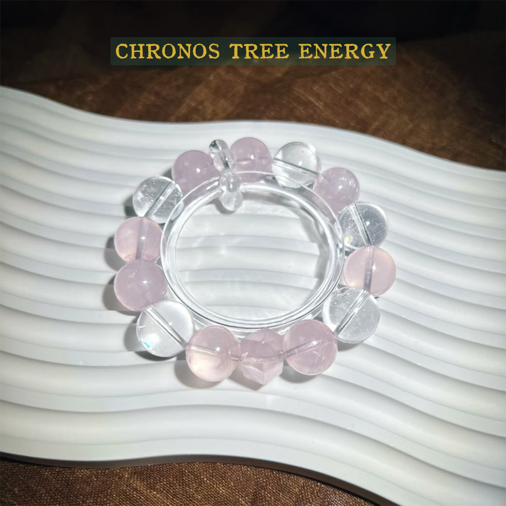 Rose Quartz｜Rock Crystal｜Jewelry Bracelet - Chronos Tree Energy