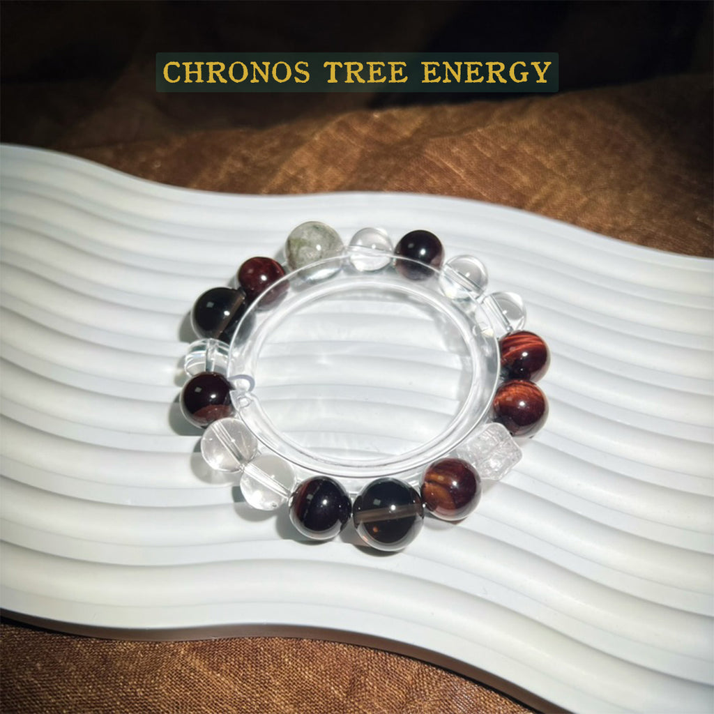 Tigerite｜Smoky Quartz｜Rock Crystal｜Jewelry Bracelet - Chronos Tree Energy