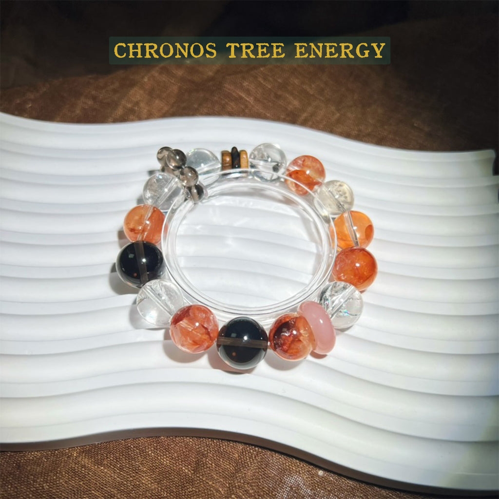 Hematoid Ouartz｜SmokyQuartz｜Rock Crystal｜Jewelry Bracelet - Chronos Tree Energy