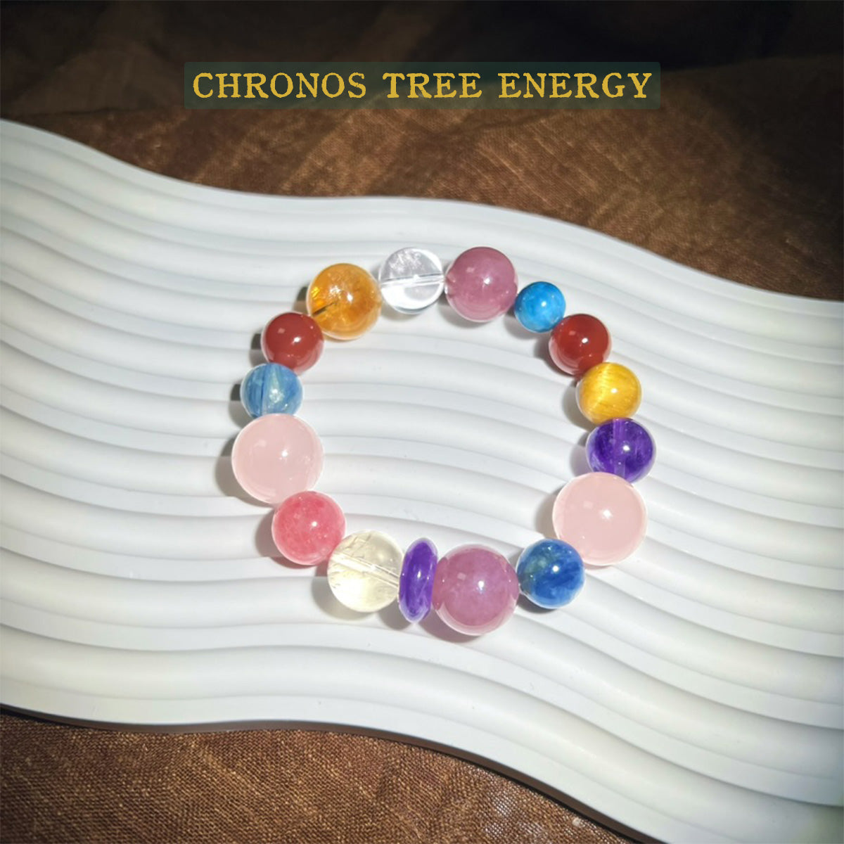 Kyanite｜Rose Quartz｜Amethyst｜Red Agate｜Golden Healer｜Tigerite｜Rhodonite｜Rock Crystal｜Jewelry Bracelet - Chronos Tree Energy