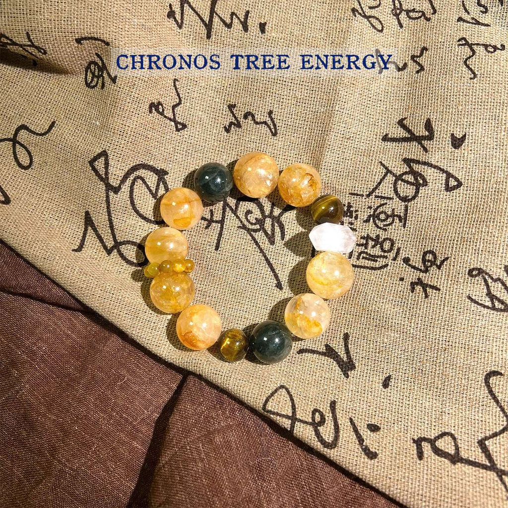 Hematoid Quartz｜Quartz Rutilated｜Tigereye｜Rock Crystal｜Jewelry Bracelet - Chronos Tree Energy