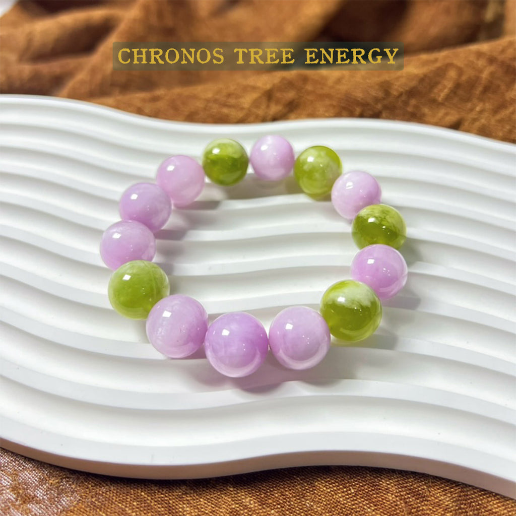 Kunzite｜Serpentine Jade｜Jewelry Bracelet - Chronos Tree Energy