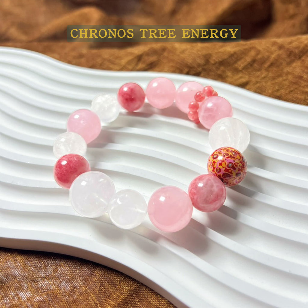 Rose Quartz｜Rock Crystal｜Rhodonite｜Jewelry Bracelet - Chronos Tree Energy